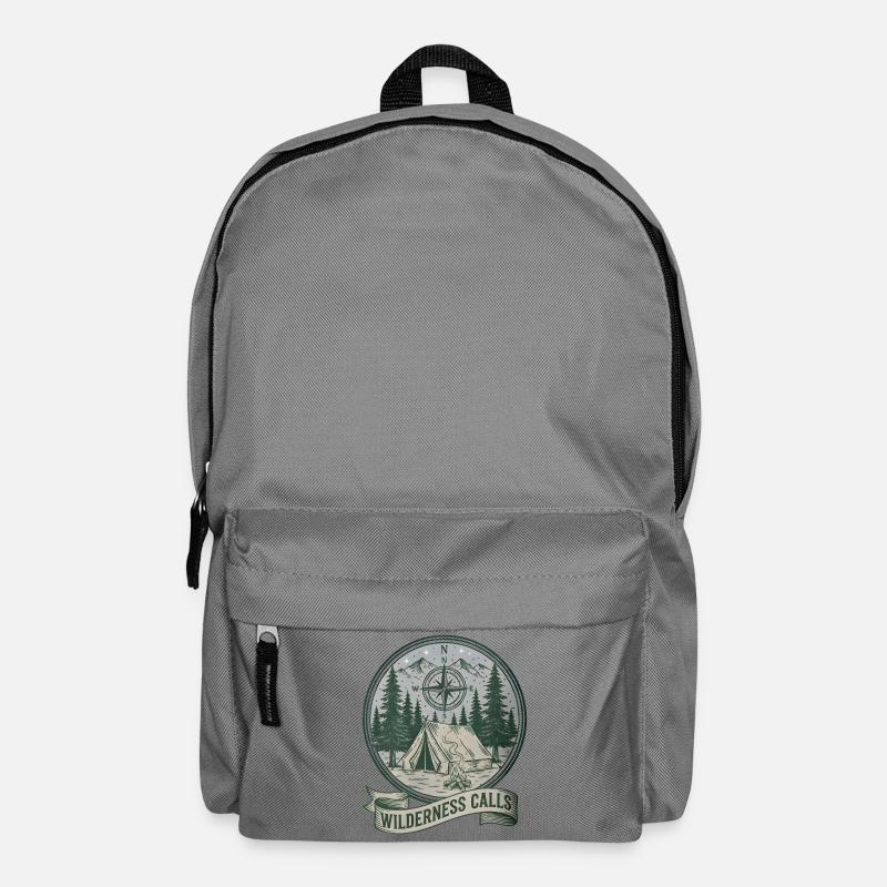 Die Wildnis ruft das Kompass-Camp - Rucksack - Mittelgrau