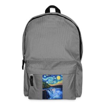 Niagara Falls Van Gogh Style Starry Night - Backpack - elephant grey - Front