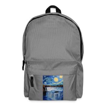 Niagara Falls Van Gogh Style Starry Night - Backpack - elephant grey - Front