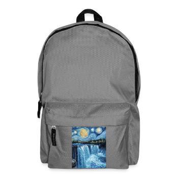 Niagara Falls Van Gogh Style Starry Night - Backpack - elephant grey - Front
