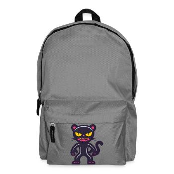 Panther Halloween Comic Funny - Backpack - elephant grey - Front