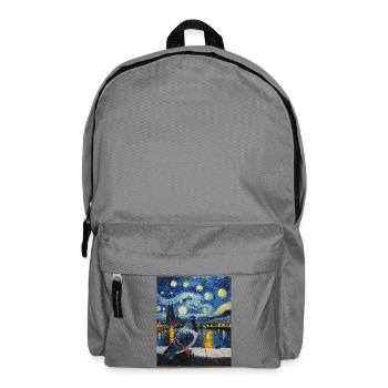 Colombe Oiseau Van Gogh Style Nuit étoilée - Sac à dos - gris éléphant - Devant