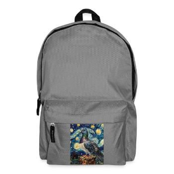 Colombe Oiseau Van Gogh Style Nuit étoilée - Sac à dos - gris éléphant - Devant