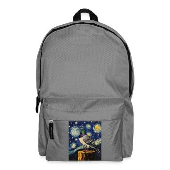 Colombe Oiseau Van Gogh Style Nuit étoilée - Sac à dos - gris éléphant - Devant