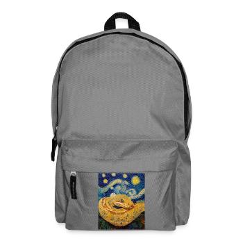 Serpent Python Style Van Gogh Nuit étoilée - Sac à dos - gris éléphant - Devant