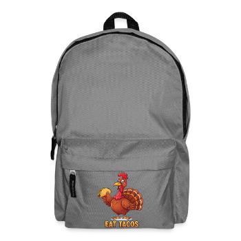 Manger des tacos Dessin animé Dinde - Sac à dos - gris éléphant - Devant