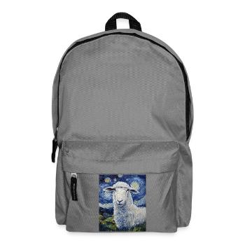 Sheep Van Gogh Style Starry Night - Backpack - elephant grey - Front