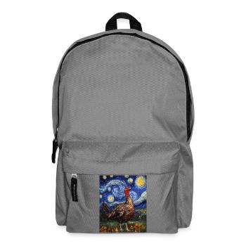 Turkey Bird Van Gogh Style - Backpack - elephant grey - Front