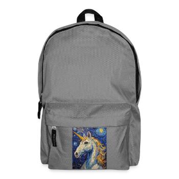 Einhorn Einhörner Unicorn Van Gogh Style - Backpack - elephant grey - Front