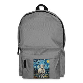 Sheep Van Gogh Style Starry Night - Backpack - elephant grey - Front