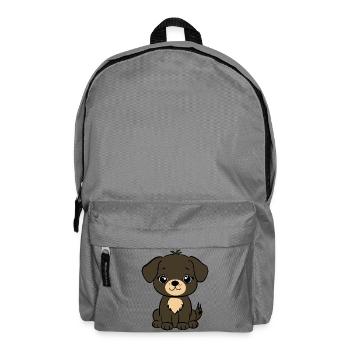 Chiot brun - Sac à dos - gris éléphant - Devant