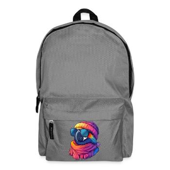 Colorful Parrot Cartoon Kawaii Winter Sunglasses - Backpack - elephant grey - Front