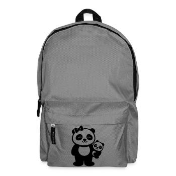 Maman Panda avec cadeau familial bébé - Sac à dos - gris éléphant - Devant