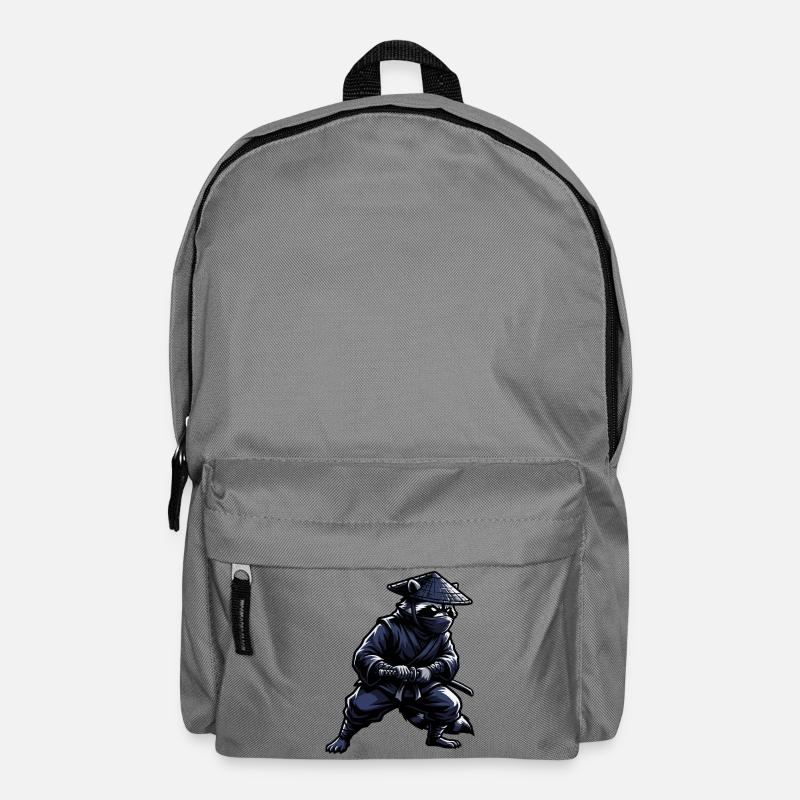 Ninja Waschbär mit Katana - Rucksack - Mittelgrau