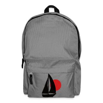 Boot vor Sonnenuntergang - Rucksack - Mittelgrau - Vorne