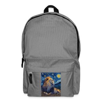 Löwe Van Gogh - Rucksack - Mittelgrau - Vorne