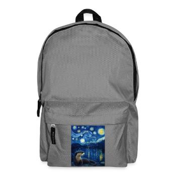 Otter Van Gogh - Backpack - elephant grey - Front