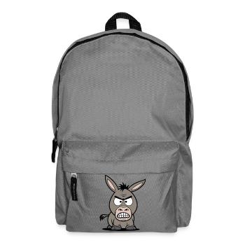 Angry Donkey Cartoon - Backpack - elephant grey - Front