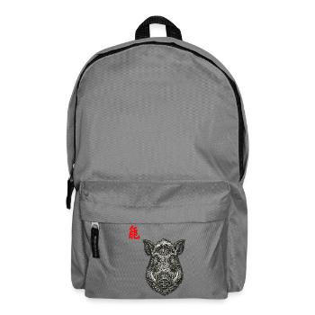 Wildschwein Asiatisch - Rucksack - Mittelgrau - Vorne