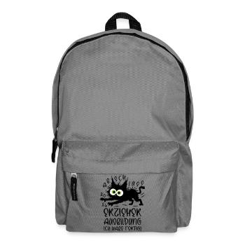 Erzieher Ausbildung 2026 Ich habe fertig! Katze - Rucksack - Mittelgrau - Vorne