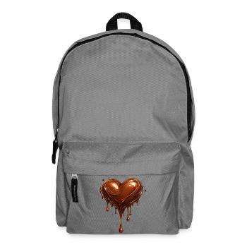 Chocolate heart with drops illustration - Backpack - elephant grey - Front