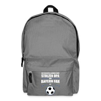 Stolzer Opa Bayern Fan Geschenk für Opa - Rucksack - Mittelgrau - Vorne