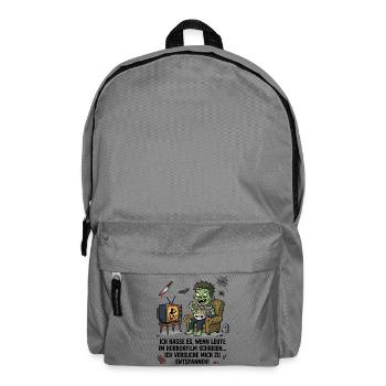 Zombie Horror Nacht Humor - Rucksack - Mittelgrau - Vorne