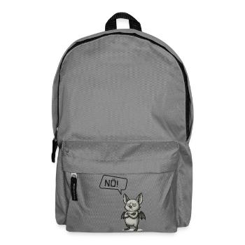 Nö! Fledermaus – Lustiges Design für Sturköpfe - Rucksack - Mittelgrau - Vorne
