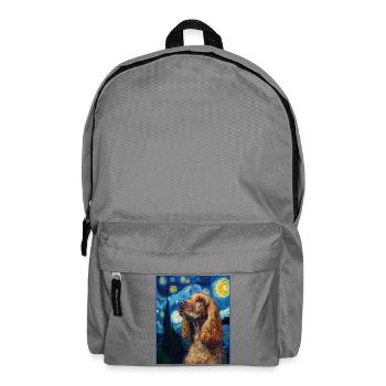 Chien Cocker Spaniel - Sac à dos - gris éléphant - Devant