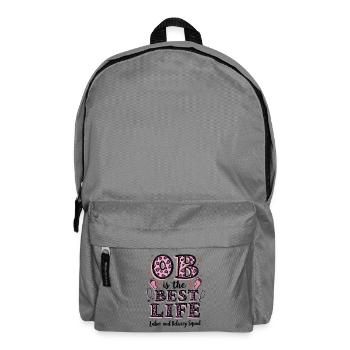Pink Leopard Best Life Krankenschwester Nurse OB - Backpack - elephant grey - Front