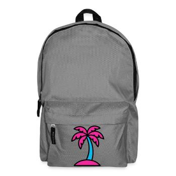 Neon Palme 90er Vaporwave - Rucksack - Mittelgrau - Vorne