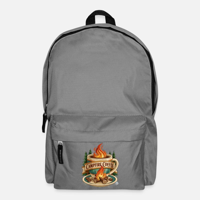 Campfire Coffee Club Art - Backpack - elephant grey