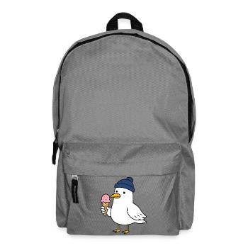 Mouette avec chapeau et glace - Sac à dos - gris éléphant - Devant
