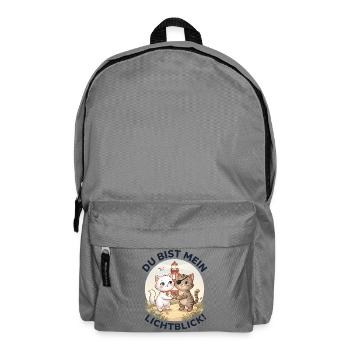 Katzen Leuchtturm Lichtblick - Rucksack - Mittelgrau - Vorne