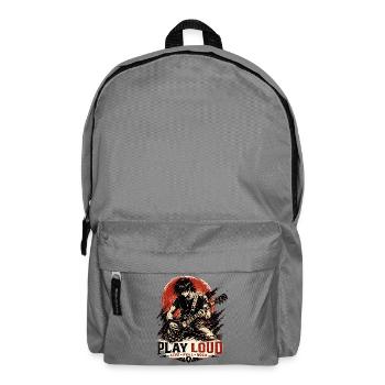 Play Loud Guitar Motif - Backpack - elephant grey - Front