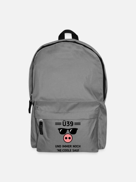 Ü39 Und Immer Noch ’Ne Coole Sau! Cool Geburtstag - Rucksack - Mittelgrau