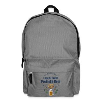 I Speak Fluent Pretzel And Beer Festival Shirt - Rucksack - Mittelgrau - Vorne