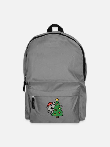 Süßer Koala versteckt im Weihnachtsbaum - Rucksack - Mittelgrau