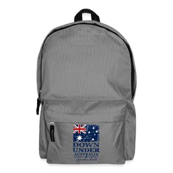 Down Under - Australia - Australien - Aussie - Rucksack - Mittelgrau - Vorne