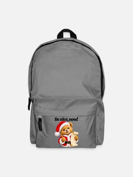 Der Weihnachtsteddybär - Rucksack - Mittelgrau