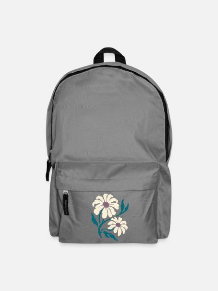 Retro-Gänseblümchenblüten - Rucksack - Mittelgrau