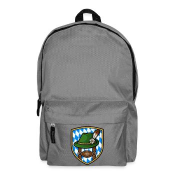 Bayerisches Edelweiß Schild - Rucksack - Mittelgrau - Vorne