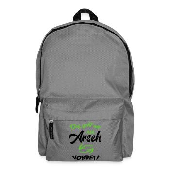 Das geht am Arsch vorbei Sprüche Lustig Floskeln - Rucksack - Mittelgrau - Vorne