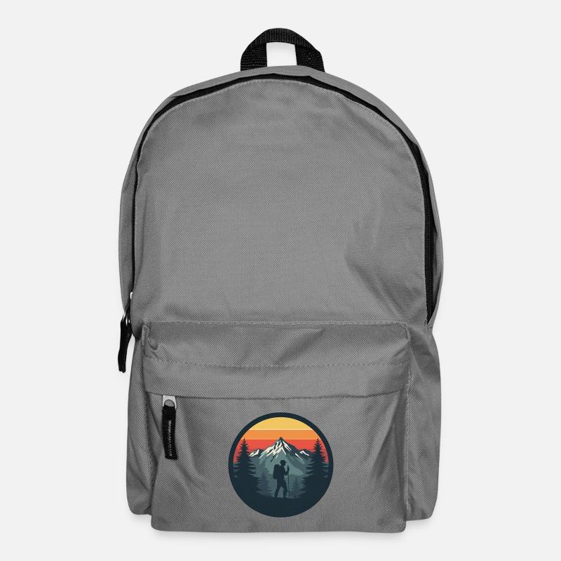 Adventurous hiker at sunset - Backpack - elephant grey