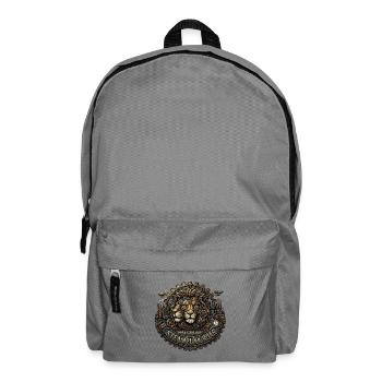 Steampunk Lion: Forge Your Legacy - Backpack - elephant grey - Front