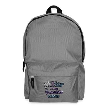 Glitzer ist meine Lieblingsfarbe - Rucksack - Mittelgrau - Vorne