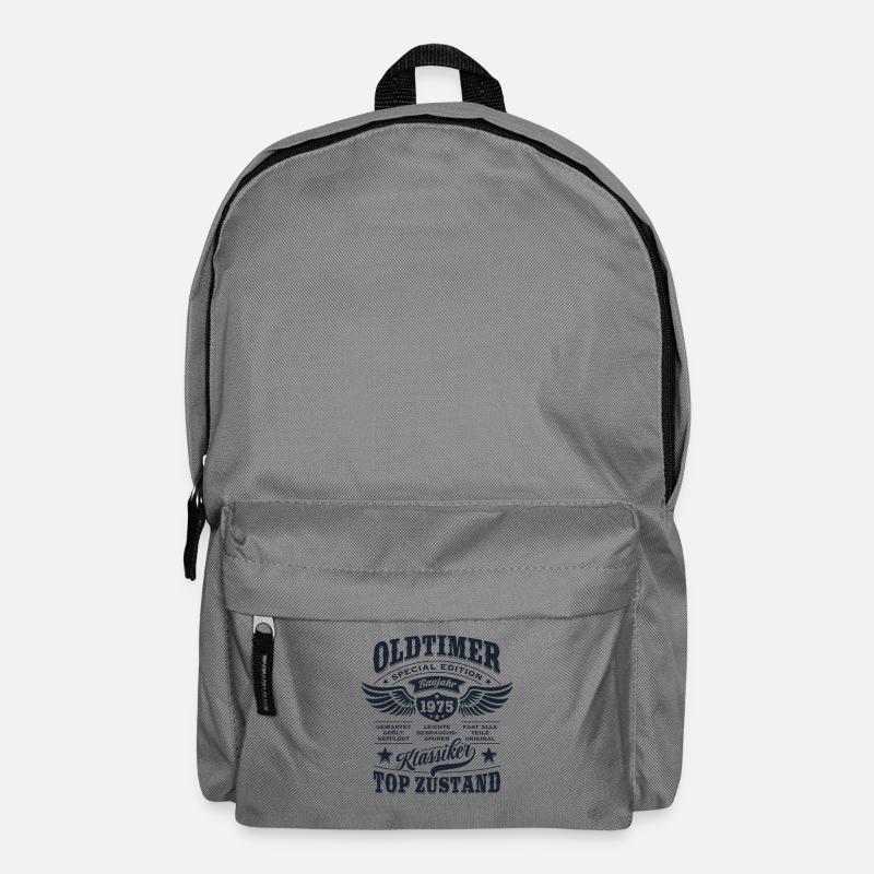 Oldtimer Baujahr 1975 - Geburtstag - Geschenk - Rucksack - Mittelgrau