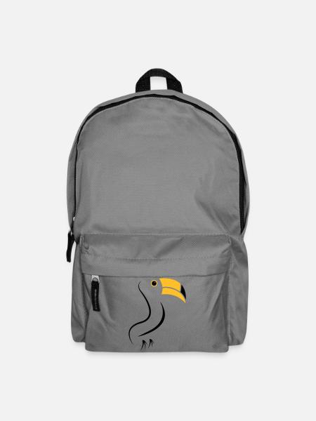 toucan silhouette - Backpack - elephant grey