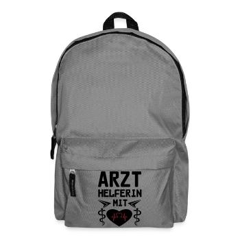 Arzthelferin mit Herz Geschenk - Rucksack - Mittelgrau - Vorne