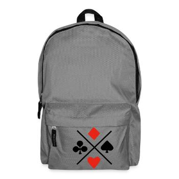 poker icons - Sac à dos - gris éléphant - Devant